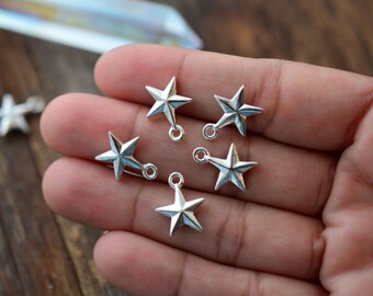 スターリングシルバーミニスターチャーム、11 x 14 mm、2個/ Nunn