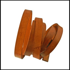 Caramel Leather Strap, 16mm wide, Eco Friendly Leather Made in the USA, sold in 16 increments/Leather Straps, Leather Cord, Leather Jewelry image 3