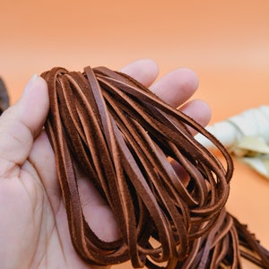 Chocolate Brown Deerskin Leather Lace – 3mm x 36 inches | Soft Deer Leather Strap, USA-Made | Jewelry, Fringe, Crafts, Boho and Tribal DIY Supplies