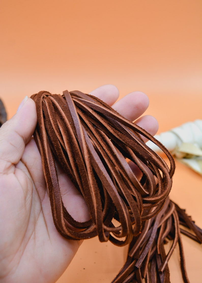 Chocolate Brown Deerskin Leather Lace – 3mm x 36 inches | Soft Deer Leather Strap, USA-Made | Jewelry, Fringe, Crafts, Boho and Tribal DIY Supplies