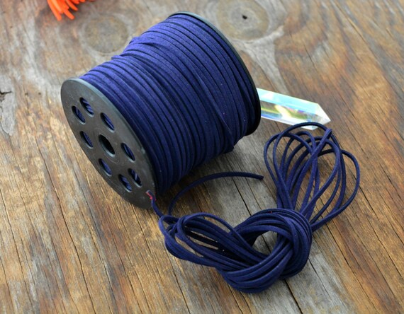 Ultramarine Blue: Faux Suede Leather Cord microfiber, 3mm X 15ft Bundle 5  Yards / DIY Cord Supplies, Faux Suede Lace, Vegan Suede Cord 