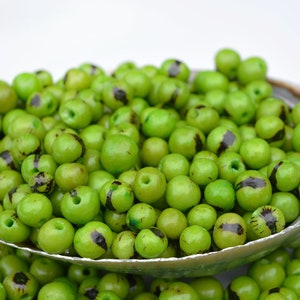 Apple Green: Real Acai Beads from South America, 8-10mm / Pick your qty / Eco-Friendly Beads, Natural Seeds, DIY Jewelry Making Supplies image 7