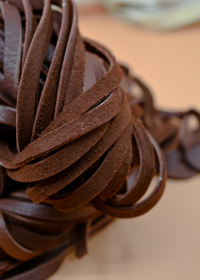 Chocolate Brown Deerskin Leather Lace – 6mm x 72 inches | Soft Deer Leather Strap, USA-Made | Jewelry, Fringe, Crafts, Boho and Tribal DIY Supplies