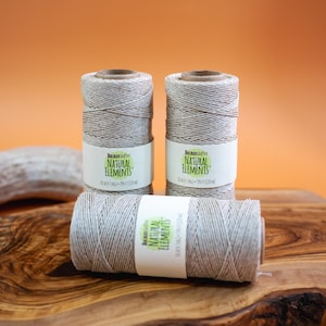 Natural Hemp: Beige Natural Hemp Cord, 10 lb cord, 394 feet, Biodegradable Thread, Hemp for Jewelry Making, Hemp for Crafts, Jewelry Supply