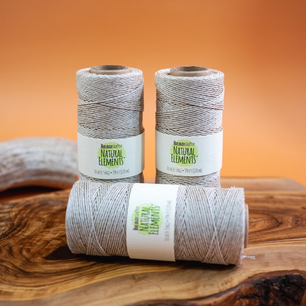 Natural Hemp: Beige Natural Hemp Cord, 10 lb cord, 394 feet, Biodegradable Thread, Hemp for Jewelry Making, Hemp for Crafts, Jewelry Supply