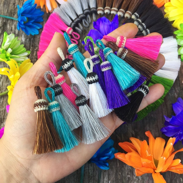 Mini Mane: 2" Horse Hair Tassel, 1pc / Tassel Pendant, Tassels, Cowboy, Cowgirl Accessories, Western, Keychain, Jewelry Supply