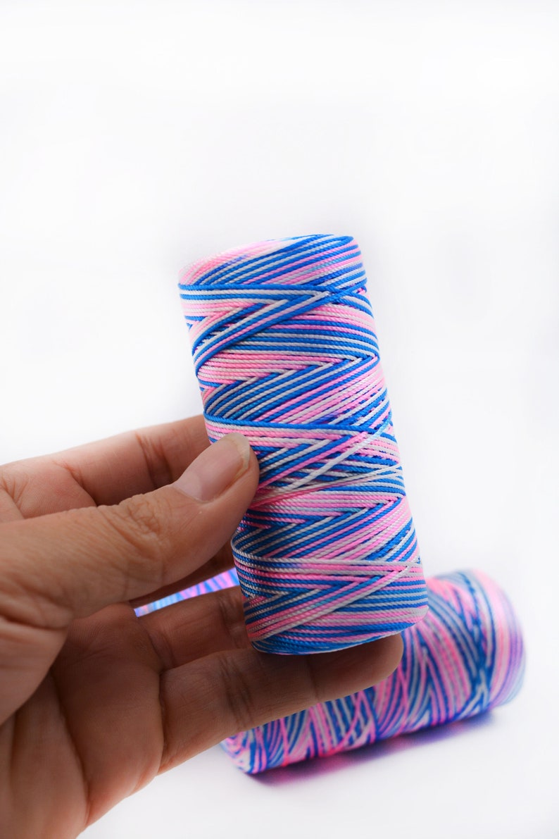 Close-up of Non-Waxed Nylon Thread for Jewelry making