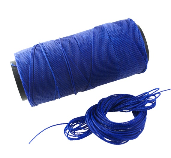 Royal Blue: Waxed Polyester Cord, 1mm X Pack of 25 Feet 8.33 Yards or 500  Feet Spool, 2-ply / Hilo Encerado, Linha Encerada, Supplies 