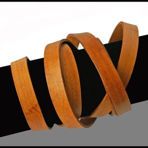 Caramel Leather Strap, 16mm wide, Eco Friendly Leather Made in the USA, sold in 16 increments/Leather Straps, Leather Cord, Leather Jewelry image 2