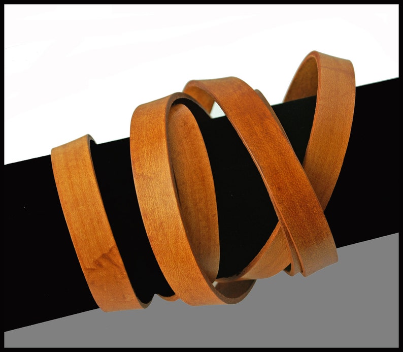 Caramel Leather Strap, 16mm wide, Eco Friendly Leather Made in the USA, sold in 16 increments/Leather Straps, Leather Cord, Leather Jewelry image 2