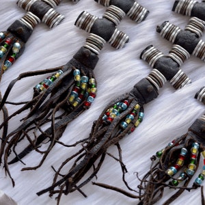 Cross Tuareg Magic: African Tuareg Tassels, 6.5, Single Layers, Tribal Colors, Sold by Each / Tribal Nomad Pendant, Nomadic Jewelry, Decor image 7