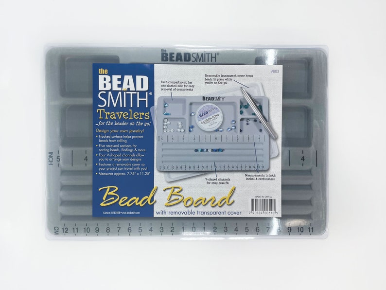 The Beadsmith Mini Travel Bead Design Beading Board Gray Etsy