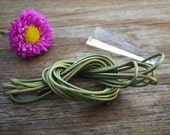 Glossy Polyester: Olive Green 2mm x 10ft Braided Glossy Polyester - Nylon Cord / DIY craft cord, Snake Cord, Shamballa Bracelets / Supplies