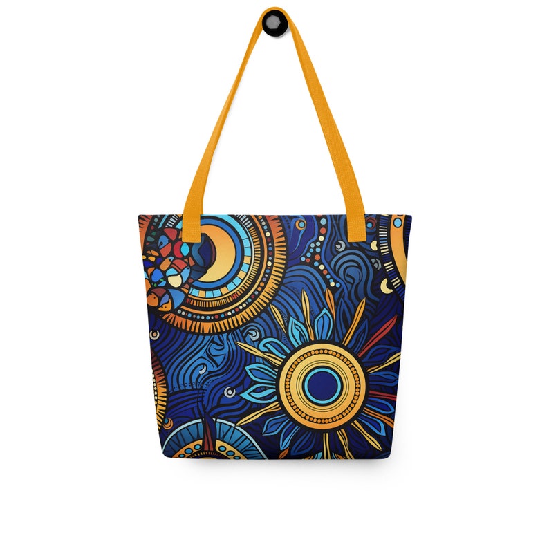 Indigo Way: Indigo Blue African Textile Inspired Tote, Nature Inspired Bag Gift for Her, Pick Handle Color, Bags, Market Tote