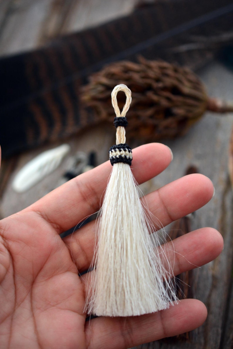 Long Loop Horse Hair Tassel 4 Tassels Real Horse Hair Etsy