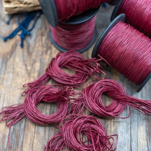 Red Velvet Non-Waxed Braided Cotton Cording, 1mm Thickness for Macrame, Jewelry Making, and Crafts | 25 feet or 100-meter Spool