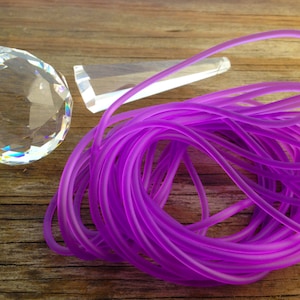 Radiant Orchid Purple: SOLID Rubber Tubing, 2mm x 5 yards / Jewelry Supplies, Knotting, Stringing, Craft Supplies, Beading Cord