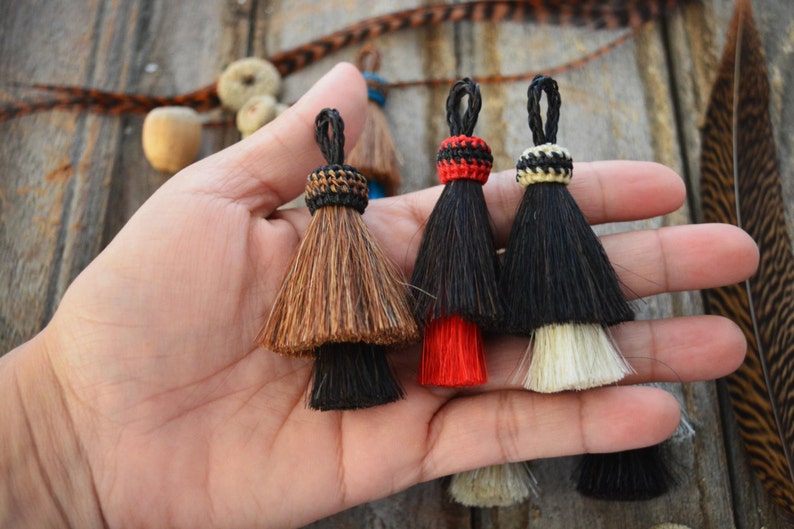 Double Stack Natural Horse Hair Tassels 3 Inch 1pc Natural Etsy