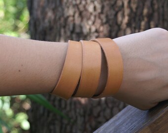 NATURAL 20mm FLAT LEATHER, Hand Cut & Hand Dyed with Eco Friendly Dyes. 20x2mm. Sold by one piece 16" (inches) long.