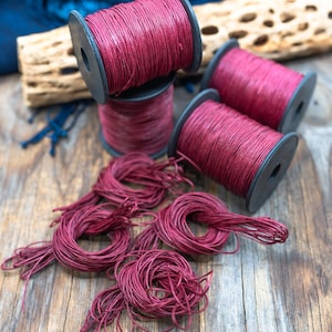 Red Velvet Non-Waxed Braided Cotton Cording, 1mm Thickness for Macrame, Jewelry Making, and Crafts | 25 feet or 100-meter Spool