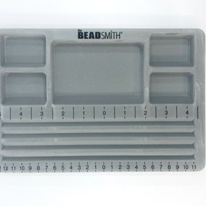 The BeadSmith Mini Travel Bead Design Beading Board, Gray Flock