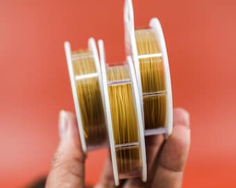 Gold Stretch Bead Elastic Cord 0.8mm – 5 Meters Elasticity Jewelry Making String