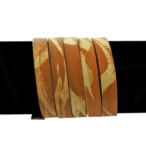 Two Tone Caramel Leather Strap, 10mm wide, Eco Friendly Leather Made in the USA, sold in 16" increments / Leather Straps, Leather Cord