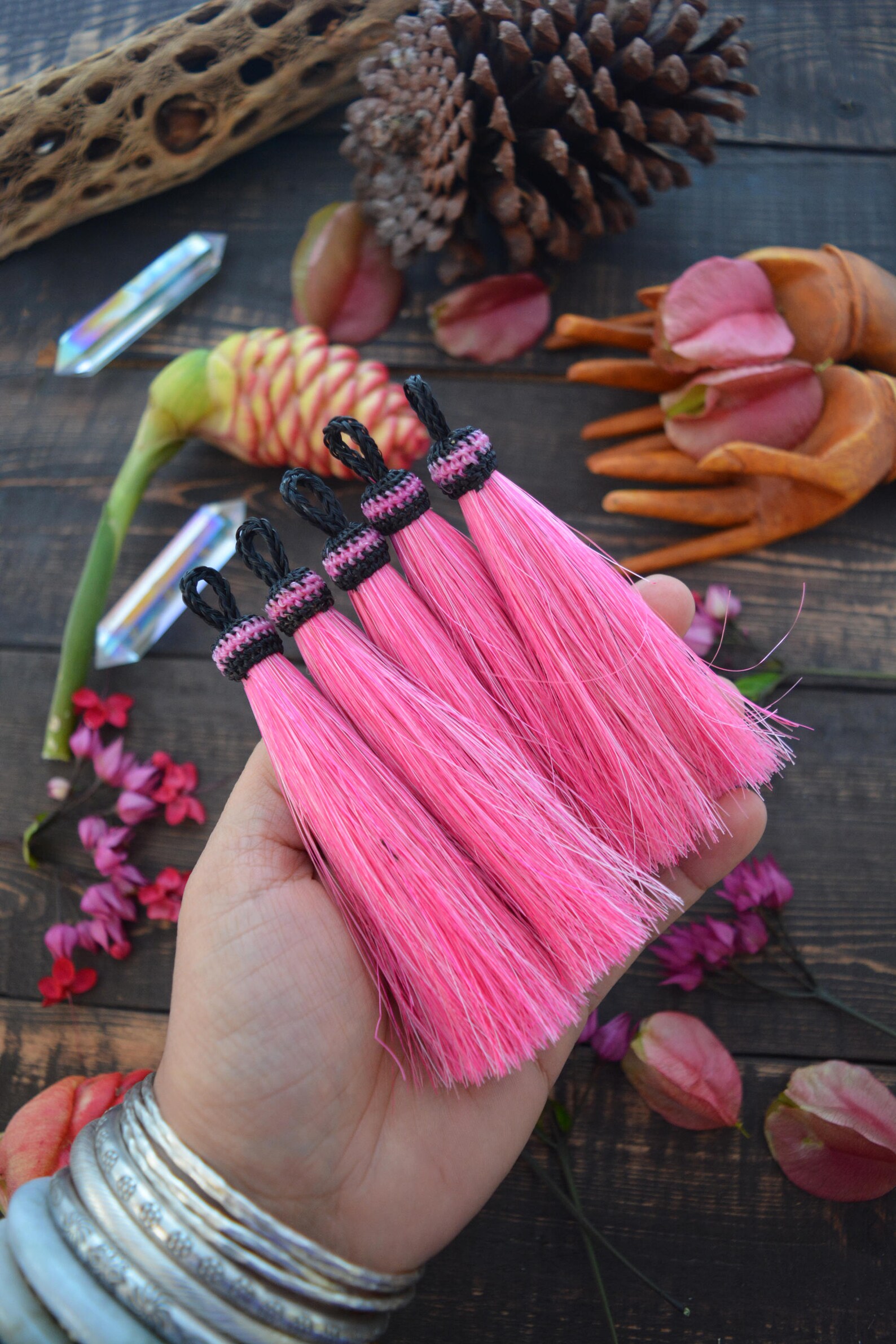 Baby Pink light Pink Horse Hair Tassels 4.5x 1 Etsy