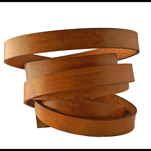 Bracelet en cuir caramel, 16 mm de large, cuir respectueux de l'environnement fabriqué aux États-Unis, vendu par incréments de 16 pouces/Bracelets en cuir, cordon en cuir, bijoux en cuir