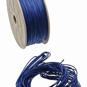 BRAIDED COTTON CORD 1mm. Package with 5 colors, 25ft each. Pick your color. image 2