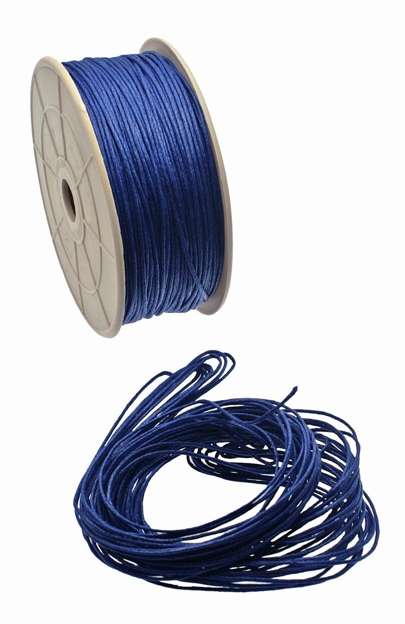 BRAIDED COTTON CORD 1mm. Package with 5 colors, 25ft each. Pick your color. image 2