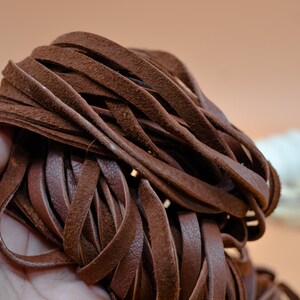 Chocolate Brown Deerskin Leather Lace – 6mm x 72 inches | Soft Deer Leather Strap, USA-Made | Jewelry, Fringe, Crafts, Boho and Tribal DIY Supplies