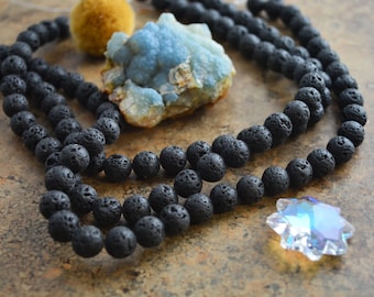 10mm Natural Black Lava Rock Beads, 16" strand, 37 Lava Beads, Perfect for oil infusing and Jewelry Making / Gemstones, Yoga Jewelry, Supply