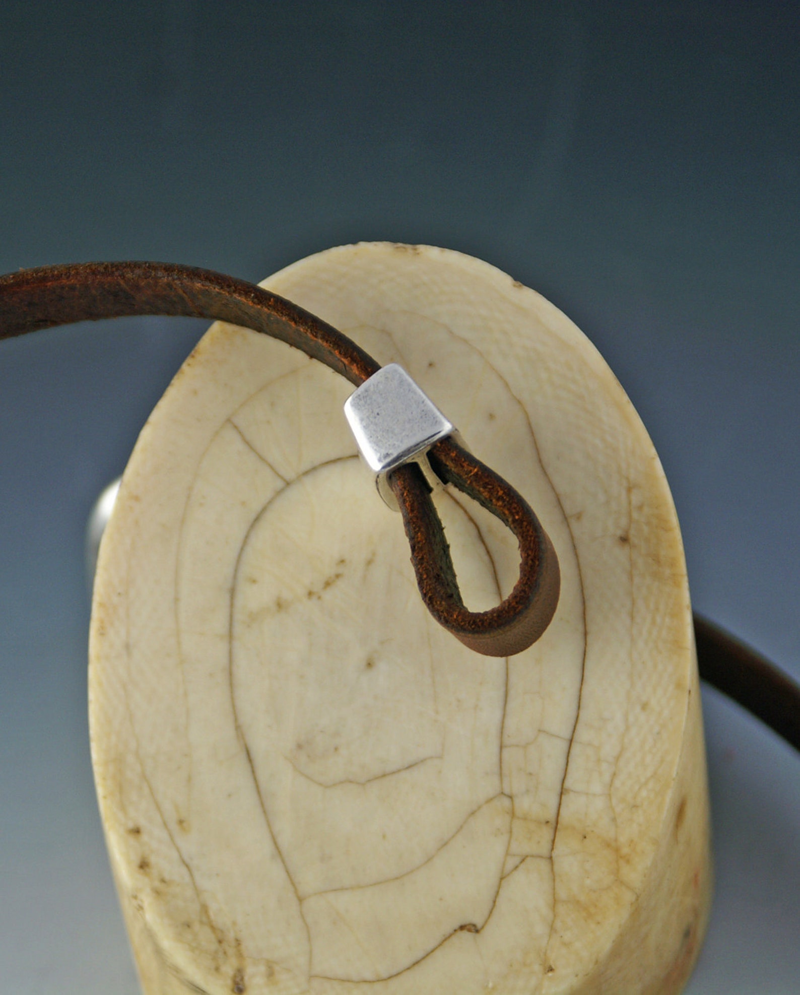 Silver LOOP and SLIDE Leather Clasp / Leather Closure for 10mm Etsy