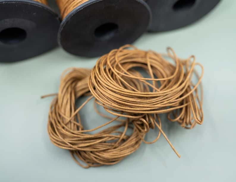Light Brown Non-Waxed Braided Cotton Cording, 1mm Thickness for Macrame, Jewelry Making, and Crafts | 25 feet or 100-meter Spool