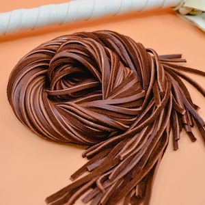 Chocolate Brown: Deerskin Leather Strap, 3mm (1/8 inch) x 36 inches strap, Deer Leather, Soft Deer Lace for Jewelry Making & Crafts