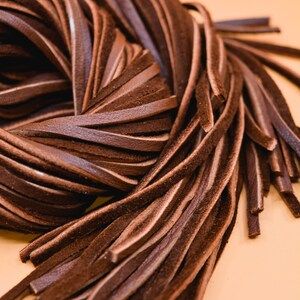 Chocolate Brown Deerskin Leather Lace – 3mm x 36 inches | Soft Deer Leather Strap, USA-Made | Jewelry, Fringe, Crafts, Boho and Tribal DIY Supplies