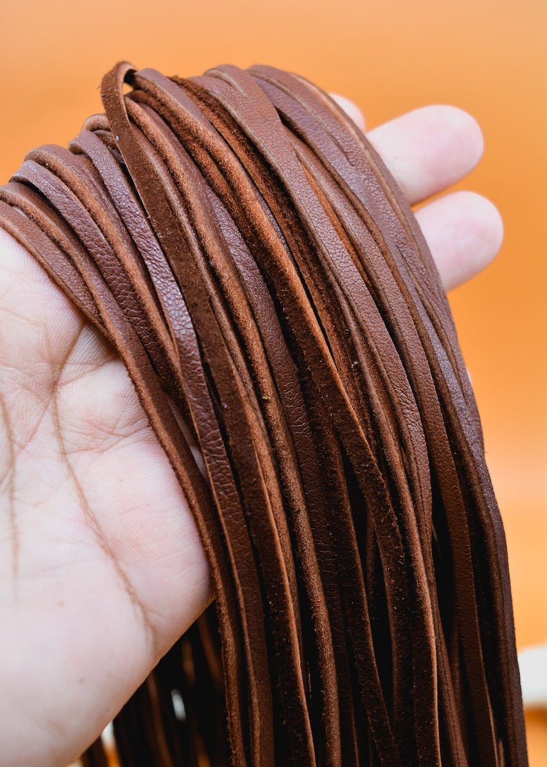 Chocolate Brown Deerskin Leather Lace – 3mm x 36 inches | Soft Deer Leather Strap, USA-Made | Jewelry, Fringe, Crafts, Boho and Tribal DIY Supplies