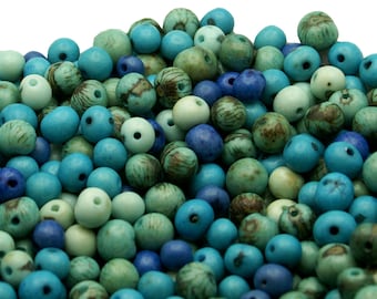 In the Blue Mix: Real Acai Beads from South America, 8-10mm / Pick your qty / Eco-Friendly Beads, Natural Seeds, DIY Jewelry Making Supplies