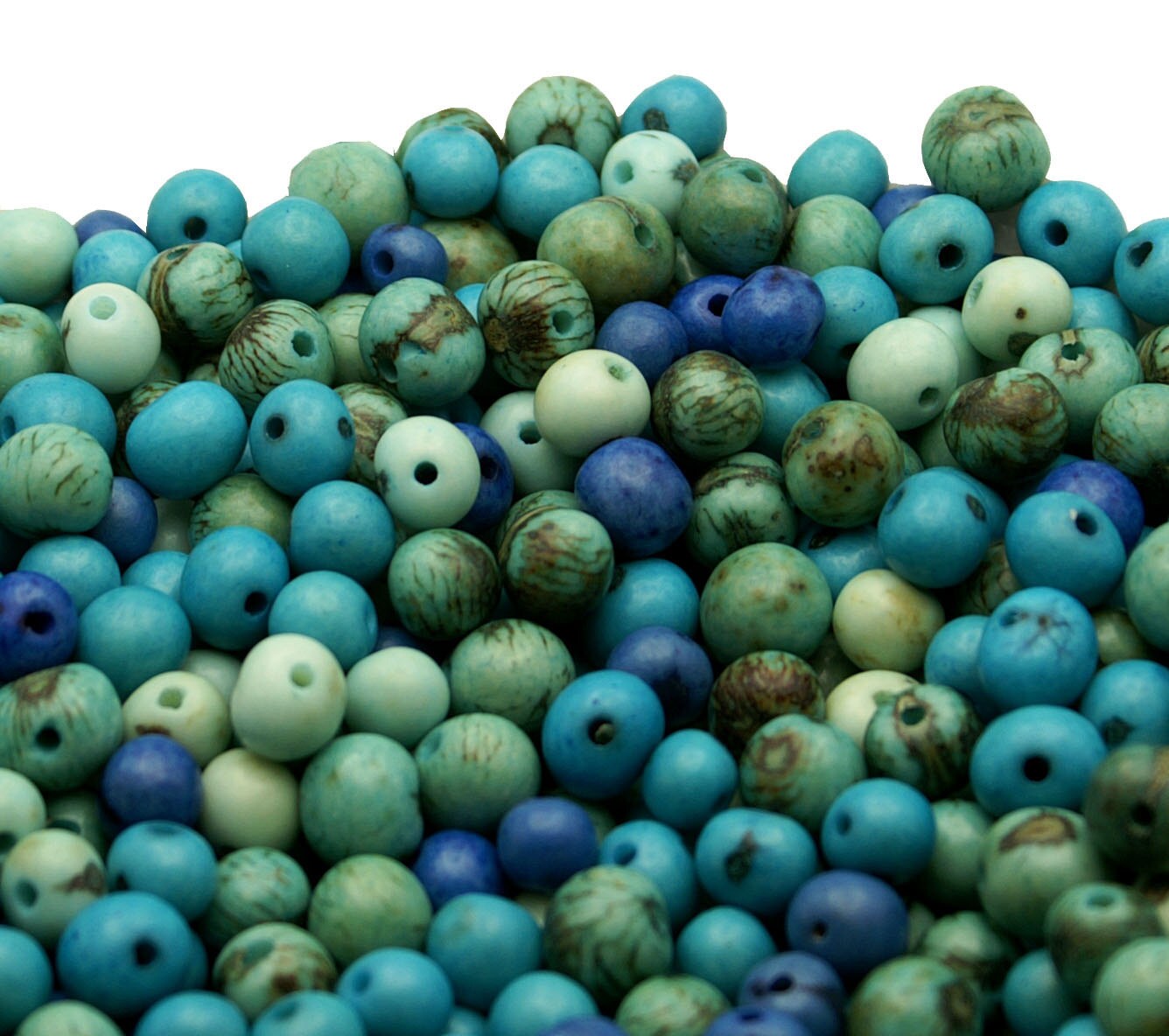 In the Blue Mix: Real Acai Beads From South America 8-10mm / - Etsy