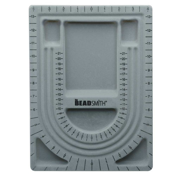 The Beadsmith Bead Design Beading Board, Gray Flocked, 9x13 Inches / Beading Board, Jewelry Making Supplies