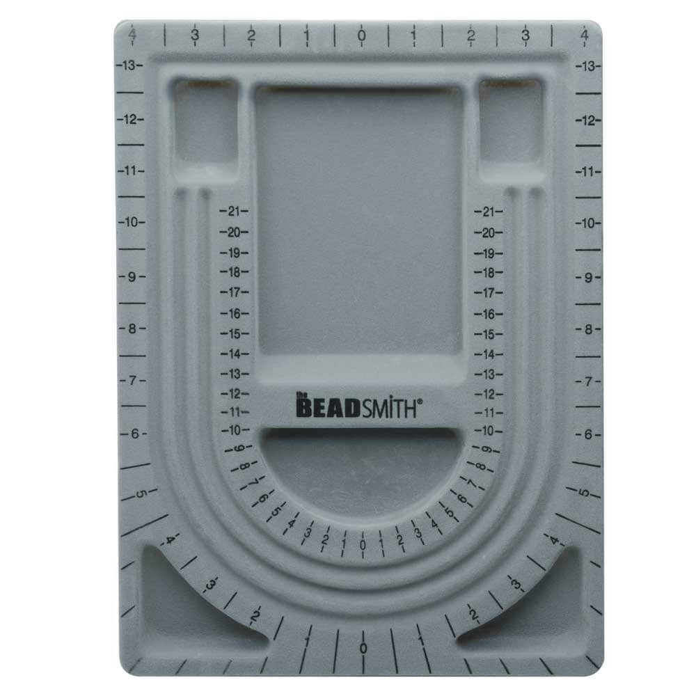 The Beadsmith Bead Design Beading Board, Gray Flocked, 9x13 Inches