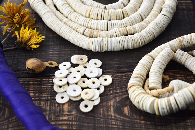 Ostrich Eggshell Beads Natural Cream White Ostrich Egg Shell Etsy