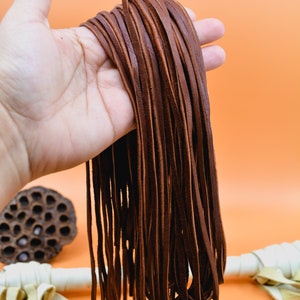 Chocolate Brown Deerskin Leather Lace – 3mm x 36 inches | Soft Deer Leather Strap, USA-Made | Jewelry, Fringe, Crafts, Boho and Tribal DIY Supplies