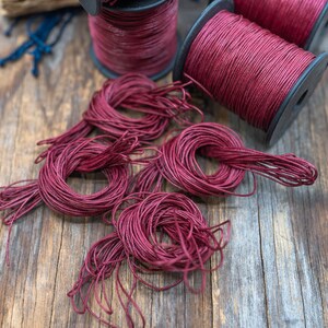 Red Velvet Non-Waxed Braided Cotton Cording, 1mm Thickness for Macrame, Jewelry Making, and Crafts | 25 feet or 100-meter Spool