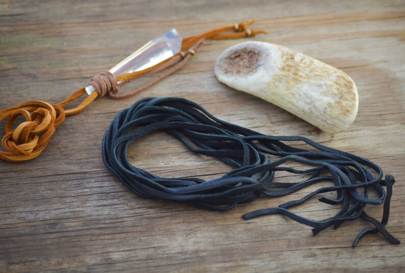 BULK Black Deer Suede Leather 3mm X 40 in Strap 10 Pcs / Etsy