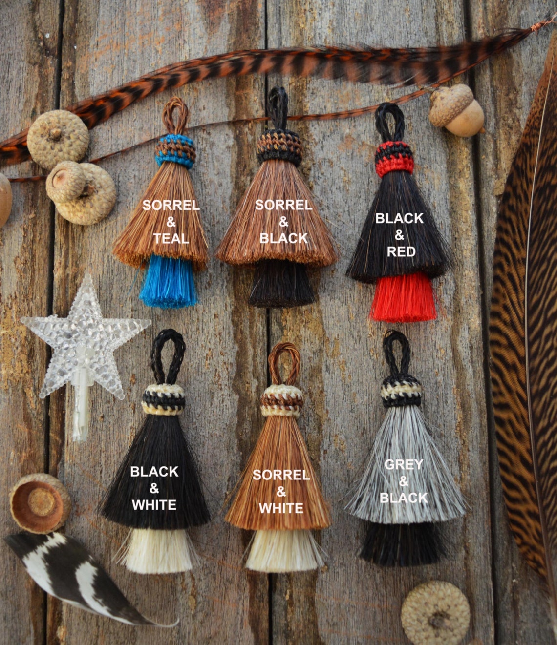 Double Stack Natural Horse Hair Tassels 3 Inch 1pc Natural Etsy