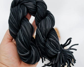 BULK Schwarzes Hirschlederband - 3 mm x 36 Zoll, 10 Stück | Deer Lace, weiche Hirschlederspitze für die Schmuckherstellung und zum Basteln