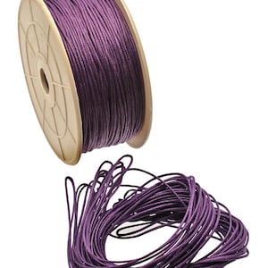 BRAIDED COTTON CORD 1mm. Package with 5 colors, 25ft each. Pick your color. image 3