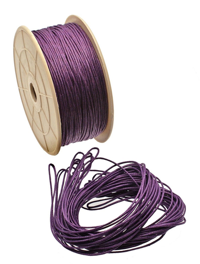 BRAIDED COTTON CORD 1mm. Package with 5 colors, 25ft each. Pick your color. image 3